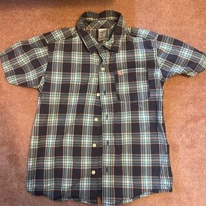Carters button down dress short sleeve shirt youth 8